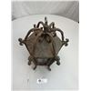 Image 2 : Very Nice Exterior Cast Iron Hanging Lamp Needs Rewriring 16" H