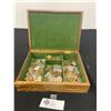 Image 1 : Vintage Wooden Jewerly Box Filled with World Coins
