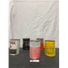 Image 2 : Lot of 5 Vintage Oil Cans, MotoMaster, Coop, Dural, etc