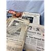 Image 3 : Lot of Vintage Newspapers, Life Magazines, etc