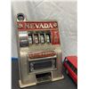 Image 2 : Heavy Plastic and Cast Metal Las Vegas Nevada Slot Machine with Volvo Plastic Car
