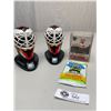 Image 1 : Collectible Trading Card Lot. Hockey, Marvel Universe Plus 2 Canucks Goalie Heads