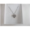 Image 2 : LADIES SILVER HEART SHAPED NECKLACE