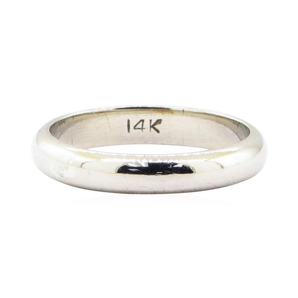 3.6mm Half Dome Wedding Band - 14KT White Gold