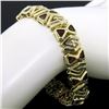 Image 8 : Vintage 14kt Yellow Gold 3.12 ctw Trillion Garnet Wide Tennis Bracelet