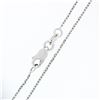 Image 6 : Petite 14k White Gold 0.20 ctw Diamond Grooved Polished Cross 18" Pendant Neckla
