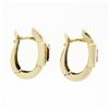 Image 4 : 14k Yellow Gold 2.50 ctw Square Step Cut Brownish Red Garnet Cuff Huggie Earring