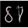 Image 2 : 0.90 ctw Diamond Earrings - 14KT White Gold