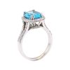 Image 4 : 4.16 ctw Apatite And Diamond Ring - 14KT White Gold