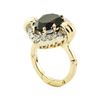 Image 4 : 5.75 ctw Oval Brilliant Onyx And Diamond Ring - 14KT Yellow And White Gold