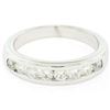 Image 2 : Classic Platinum .80 ctw Channel Set Round Brilliant VS Diamond Wedding Band Rin