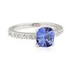 Image 1 : 2.35 ctw Sapphire and Diamond Ring - 14KT White Gold