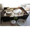 Image 2 : 2 BOXES C/W MISC DISHES, CUPS, FULL SET FLORAL DINNERWARE SET