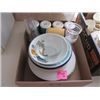 Image 3 : 2 BOXES C/W MISC DISHES, CUPS, FULL SET FLORAL DINNERWARE SET