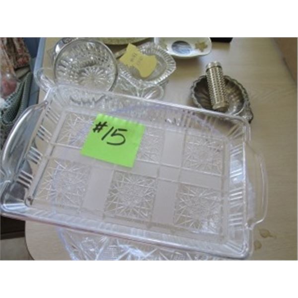 MISC SERVING BOWLS, GLASSWARE, PLATES