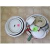 Image 2 : ENAMELWARE POT LIDS, POTS, DISH PANS
