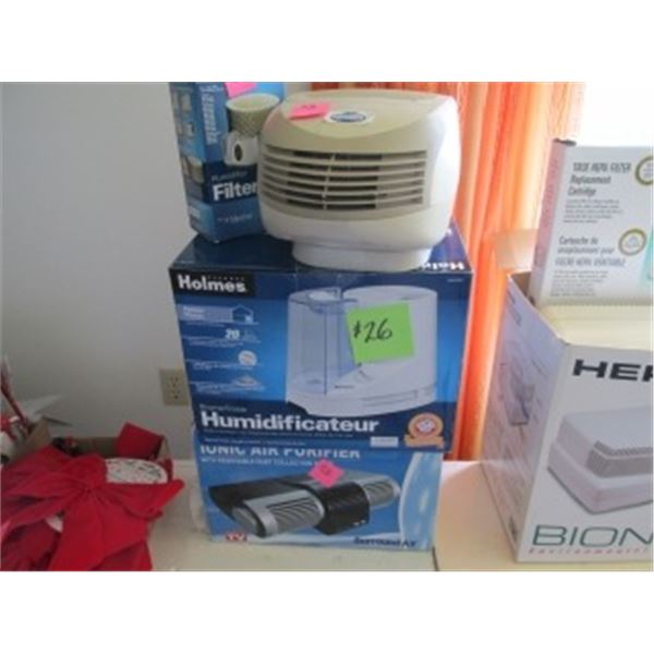 IONIC AIR PURIFIER HOLMES HUMIDIFIER C/W FILTER