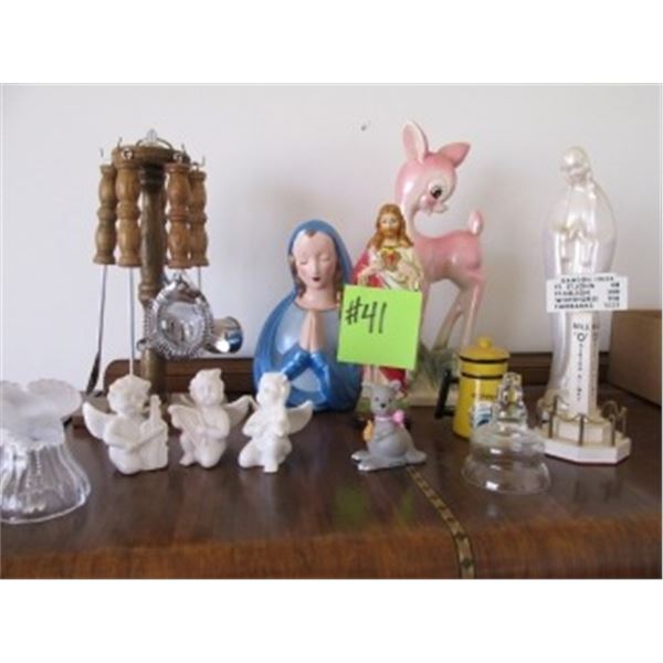 BAR SET & ASSORTED FIGURINES