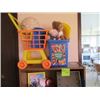 Image 4 : BOOKSHELF C/W BUILDING BLOCKS, BOOKS, TOY SHOPPING CART