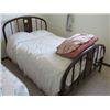 Image 1 : DOUBLE BED C/W MATTRESS & BEDDING