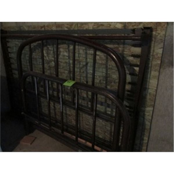 DOUBLE BED C/W HEADBOARD, FOOTBOARD AND FRAME