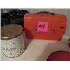 Image 3 : METAL TINS, METAL BREADBOX, METAL CANNISTER, PLASTIC LUNCH BOX