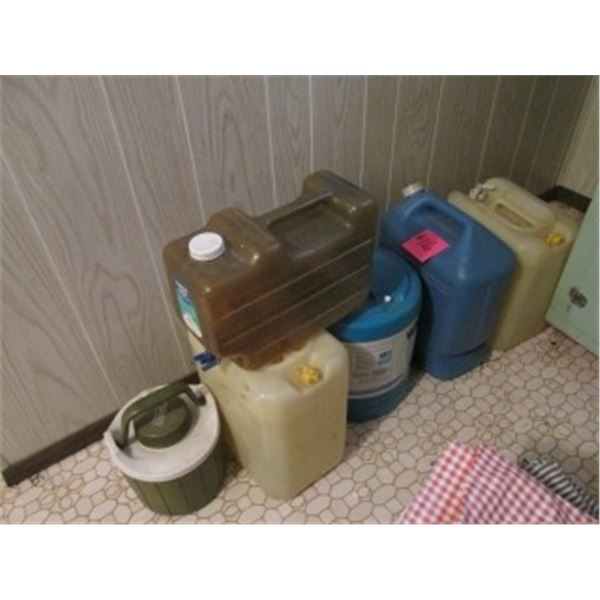 WATER COOLER & 5 WATER JUGS