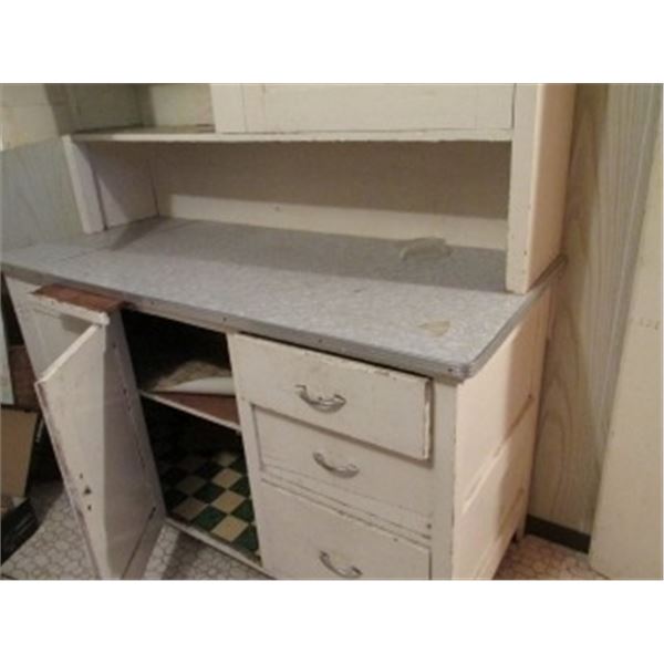 PAINTED, WHITE, KITCHEN CUPBOARD