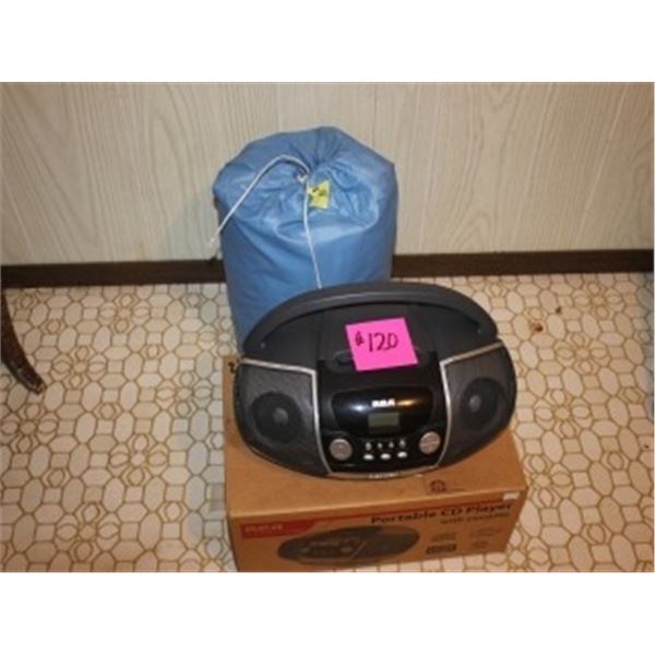 RCA BOOM BOX, PORTABLE CD PLAYER