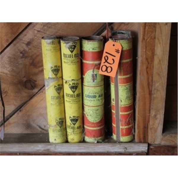 4 TINS OF WELDING RODS