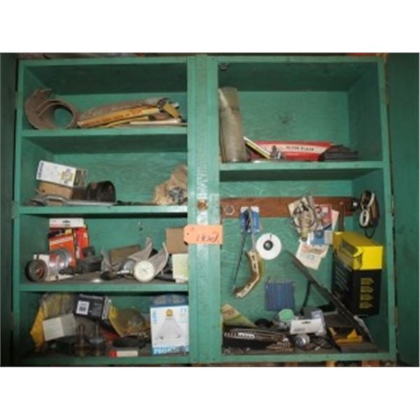 QUANTITY OF MISC IN GREEN CABINET (CABINET DOES NOT SELL)