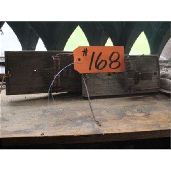 2 LARGE WOOD TRAPS