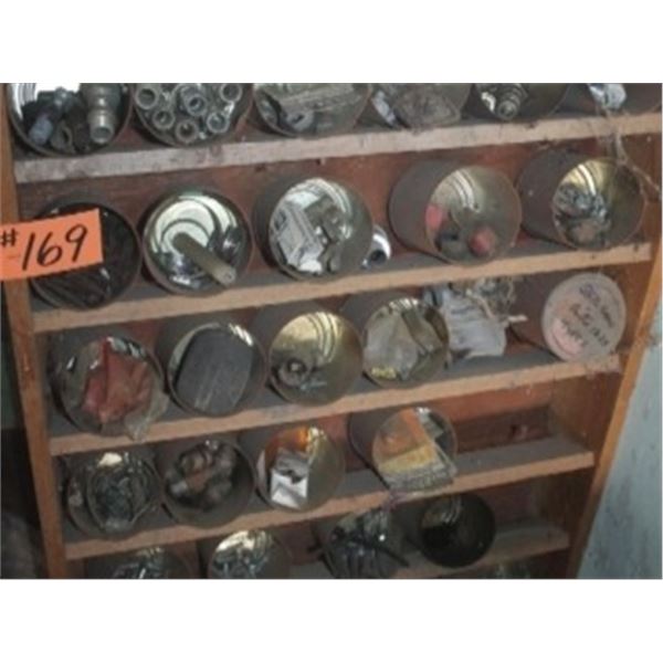 QUANTITY OF MISC  IN CANS ON SHELF