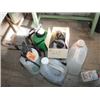 Image 1 : MISC CHEMICALS, 2 SPRAYERS, CUTTING TORCH HOSE, CANVAS, SEAT COVERS, GARBAGE CAN