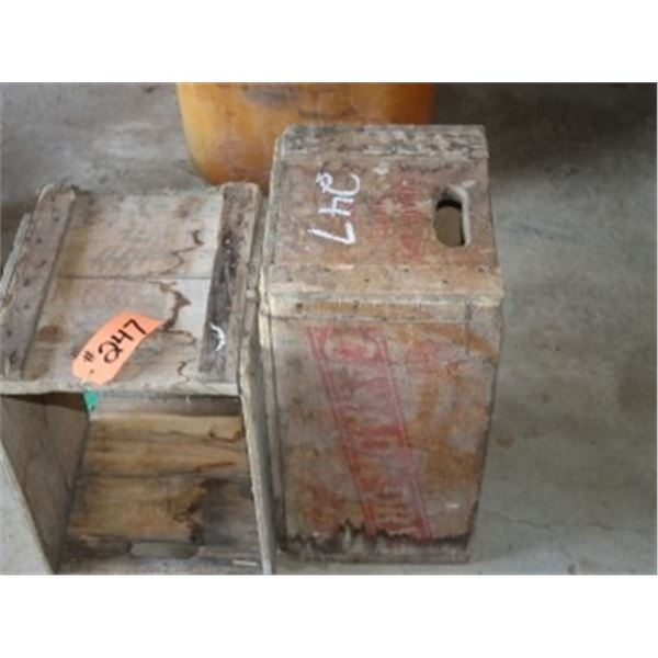 2 WOOD BOXES