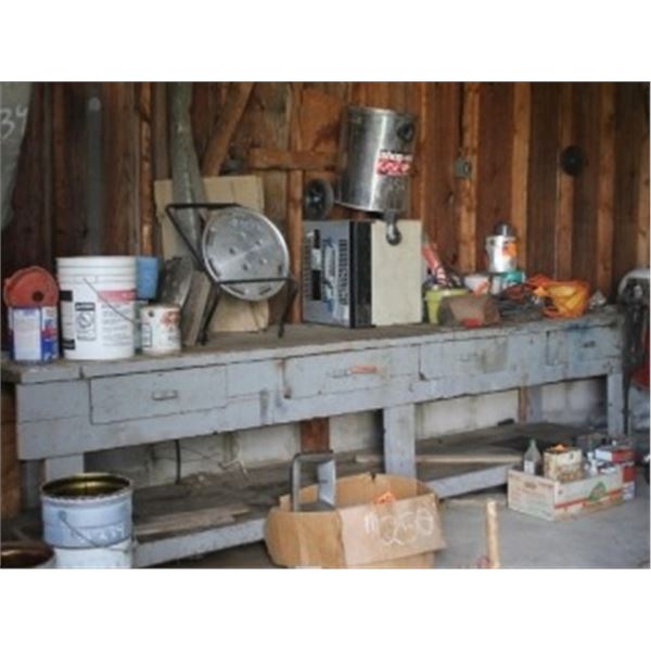 WOOD 4 DRAWER WORK BENCH