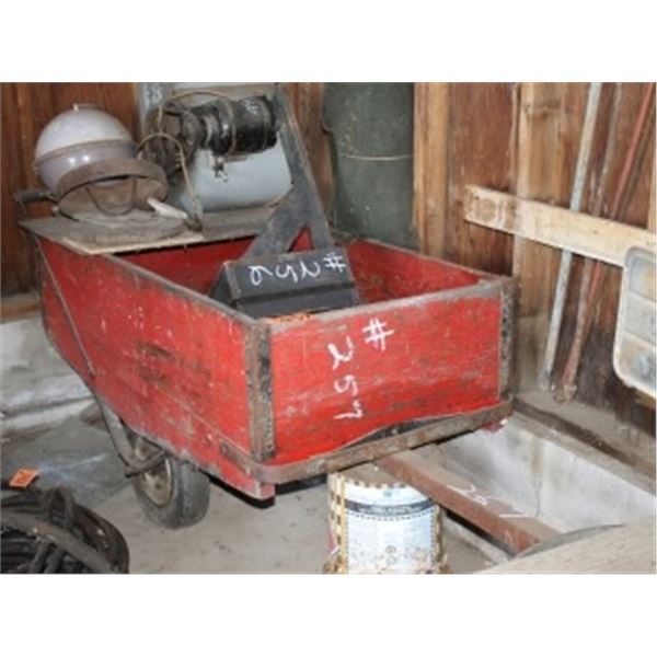 OLD RED 2 WHEEL CART