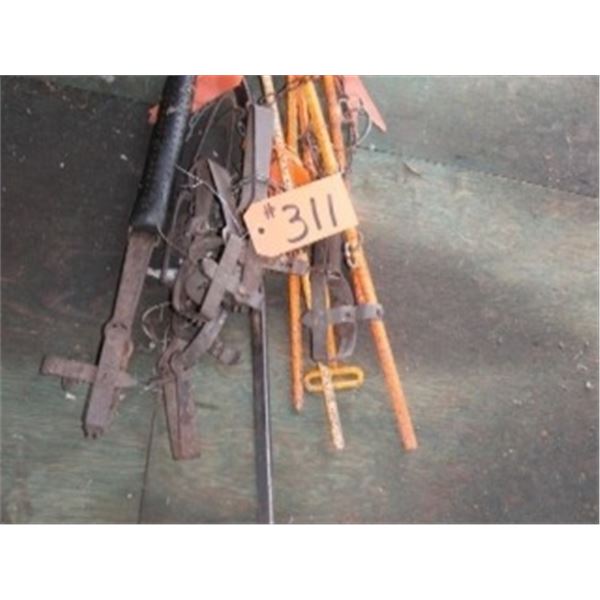 6 GOPHER TRAPS, STEEL RODS