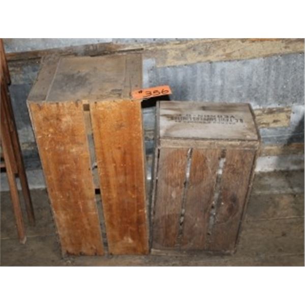 2 WOOD BOXES