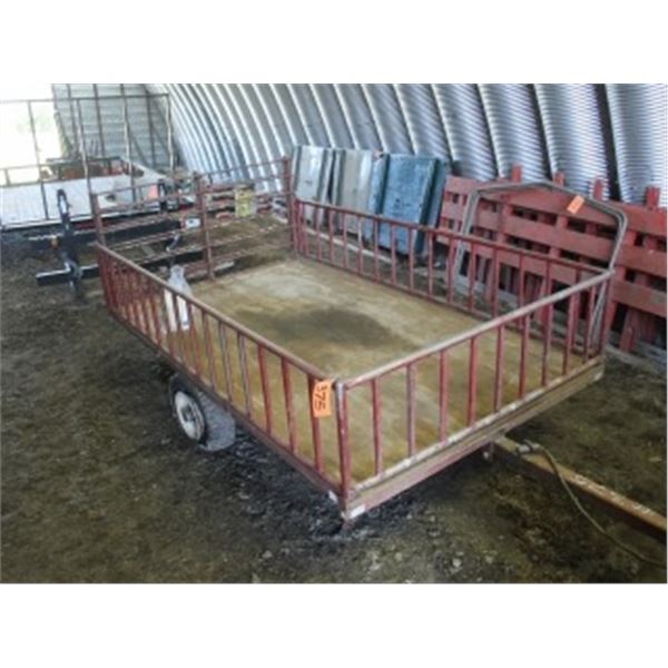 SINGLE AXLE TRAILER C/W TILT DECK & FOLDING RAMPS