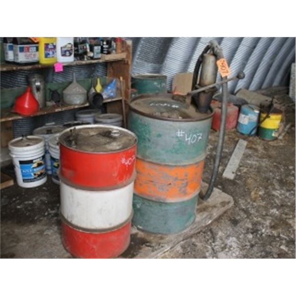 2 BARRELS, 1 BARREL PUMP