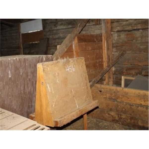 2 TABLE SAWS, WOOD BOXES, EASEL