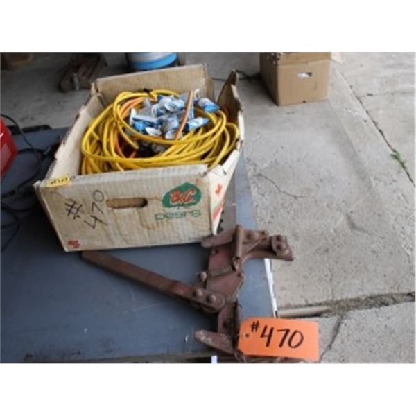 WIRE STRETCHER, EXTENSION CORDS, EAR PLUGS, ETC