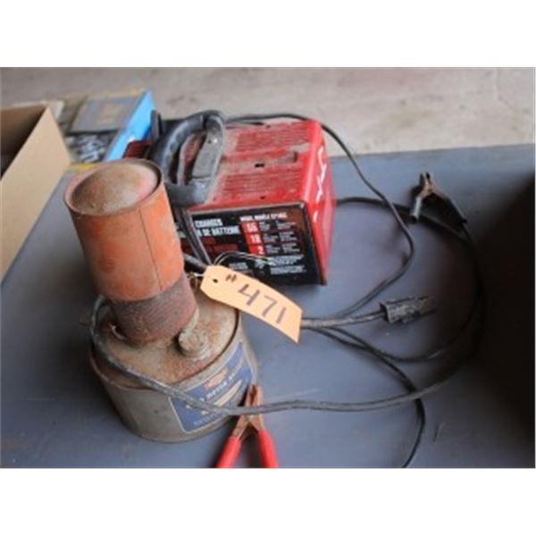 BATTERY CHARGER, SMALL HEATER