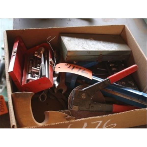 BOX OF MISC TOOLS