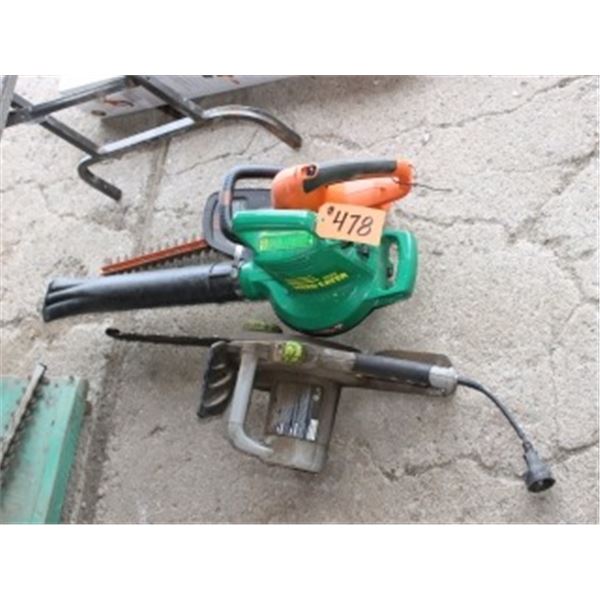 ELECTRIC CHAIN SAW, BLOWER, TRIMMER