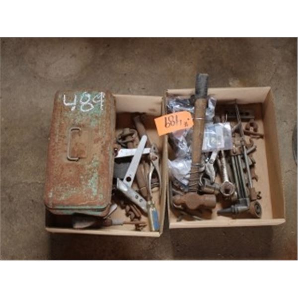 2 BOXES OF MISC TOOLS