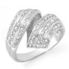 Image 1 : OVERSTOCK 0.70ct DIAMOND RIGHT-HAND RING 14K WHITE GOLD