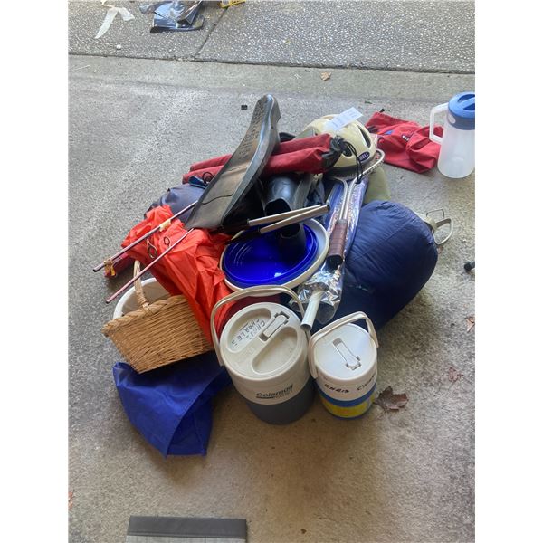 Sleeping bag, bike helmets, flippers, fishing rod and more A
