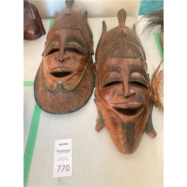 African wood mask A